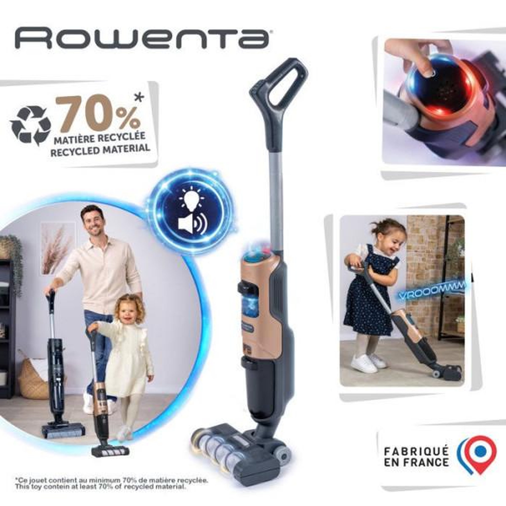 Voir la diapositive 4 : SMOBY Smoby - Rowenta X-Clean 4 Aspirateur Laveur - Des 3 ans - Fabriqué en France