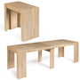 Voir la diapositive 1 : ID MARKET Table console extensible ORLANDO 10 personnes 235 cm bois façon hêtre