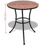 Voir la diapositive 6 : VIDAXL Table de bistro Terre cuite 60 cm Mosaïque