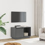 Voir la diapositive 1 : VIDAXL Meuble TV Gris 74x35x44 cm Bois de pin massif