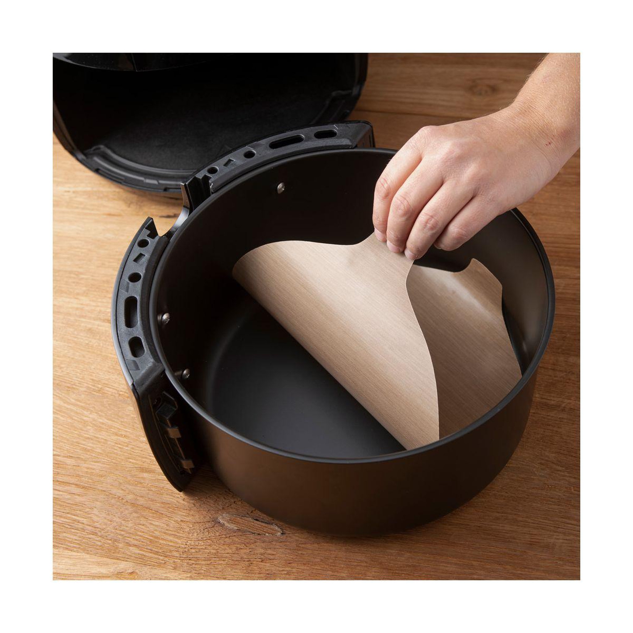 Voir la diapositive 4 : NOSTIK Feuille 2 set pour airfryer rond