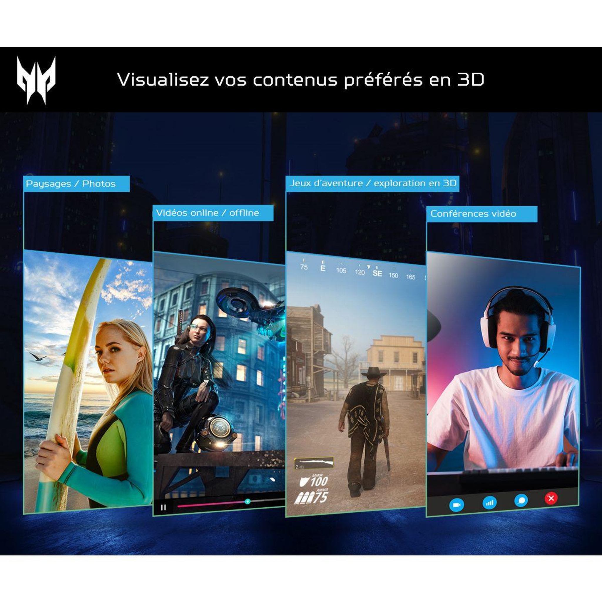 Voir la diapositive 5 : ACER PC Gamer Predator Helios 3D 15 PH3D15-71-93F4