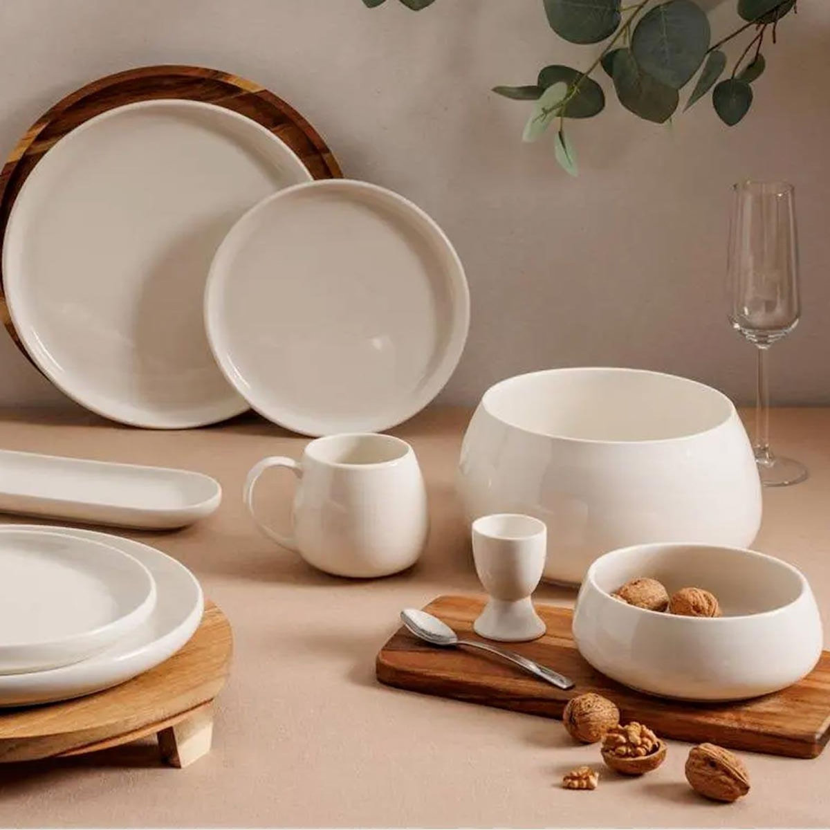 SECRET DE GOURMET Saladier en Porcelaine  Nora  21cm Blanc