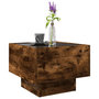Voir la diapositive 5 : VIDAXL Table d'appoint et LED chene fume 40x40x30 cm bois d'ingenierie
