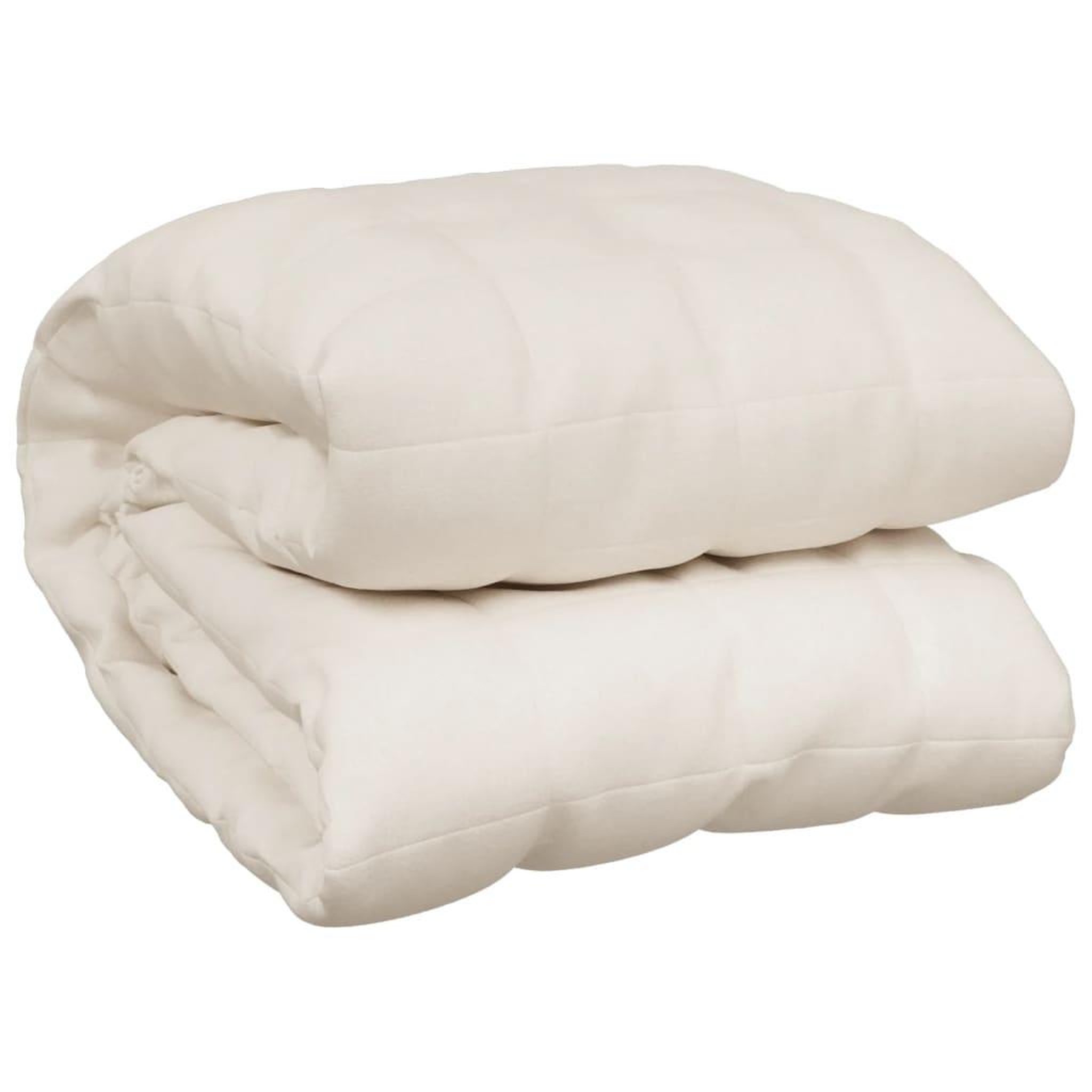 Voir la diapositive 2 : VIDAXL Couverture lestee Creme clair 235x290 cm 15 kg Tissu
