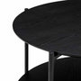 Voir la diapositive 2 : ATMOSPHERA Table Basse Ronde 2 Niveaux  Kemi  63cm Noir