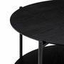Voir la diapositive 2 : ATMOSPHERA Table Basse Ronde 2 Niveaux  Kemi  63cm Noir
