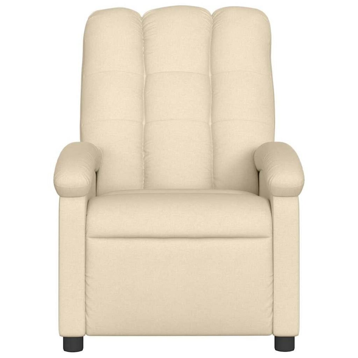 VIDAXL Fauteuil de massage inclinable Creme Tissu