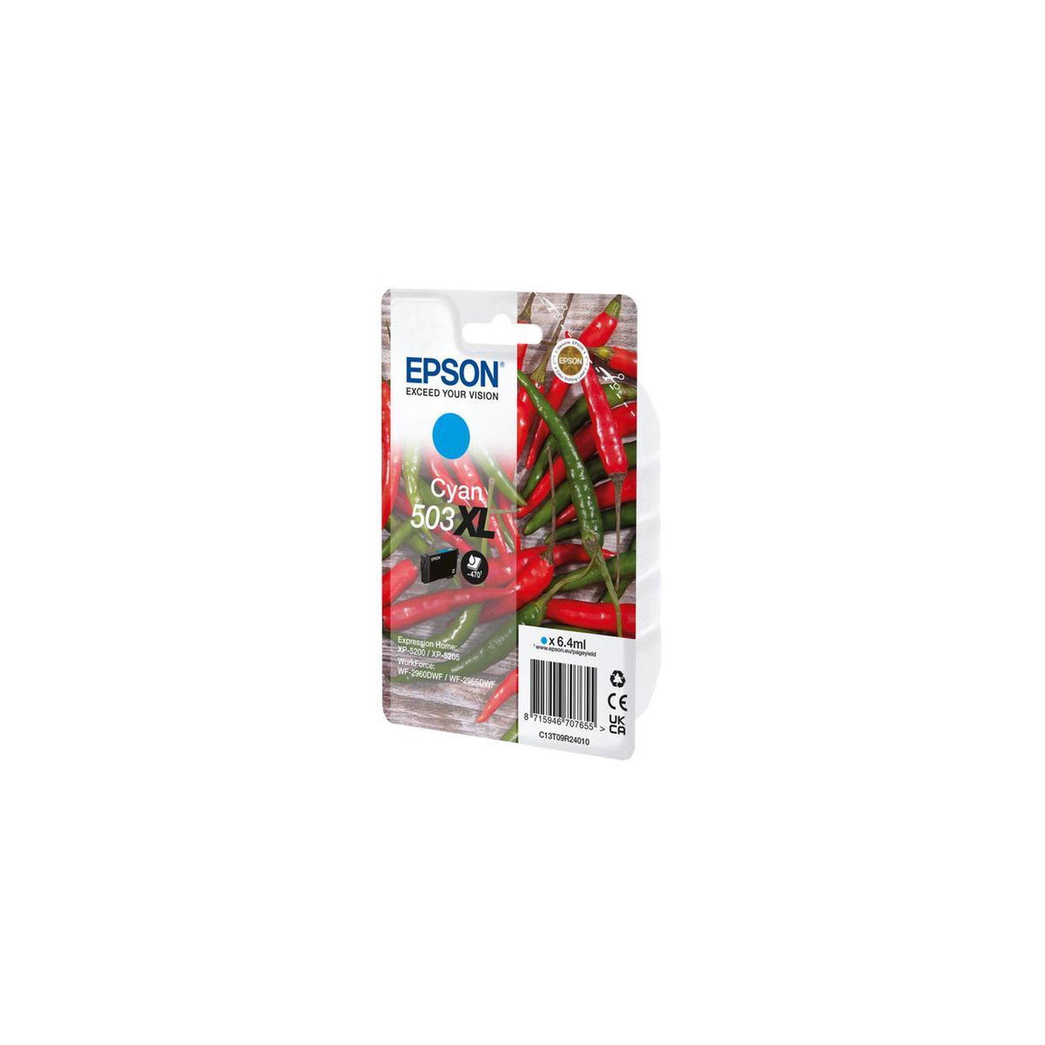 Voir la diapositive 3 : Epson Epson Ink 503XL Cyan (C13T09R24010)