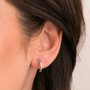 Voir la diapositive 2 : L'ATELIER D'AZUR Boucles d'Oreilles Demi Créoles  Diamants de Synthèse 0.224 Carats - Or 18 Carats 750 Jaune