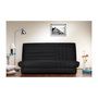 Voir la diapositive 2 : BULTEX BEIJA Banquette clic-clac 3 places - Comfort BULTEX - L 192 x P 95 cm - Tissu noir