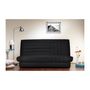 Voir la diapositive 2 : BULTEX BEIJA Banquette clic-clac 3 places - Comfort BULTEX - L 192 x P 95 cm - Tissu noir
