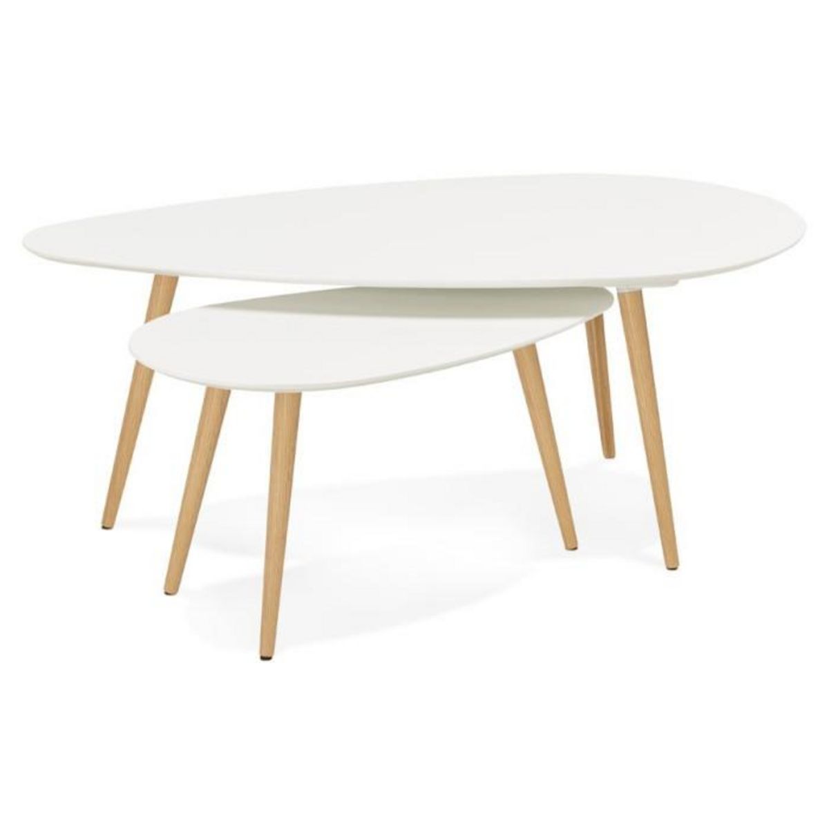 Paris Prix Lot de 2 Tables Gigognes  Rauma  116cm Blanc