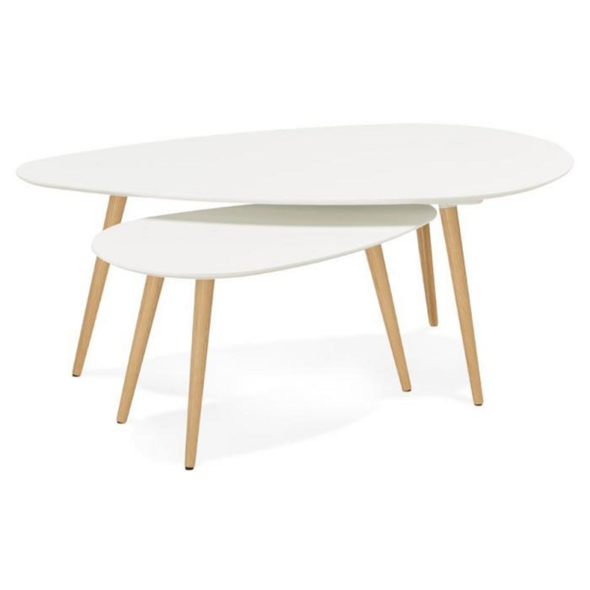Paris Prix Lot de 2 Tables Gigognes  Rauma  116cm Blanc