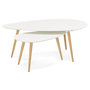 Voir la diapositive 3 : Paris Prix Lot de 2 Tables Gigognes  Rauma  116cm Blanc