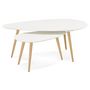 Voir la diapositive 3 : Paris Prix Lot de 2 Tables Gigognes  Rauma  116cm Blanc