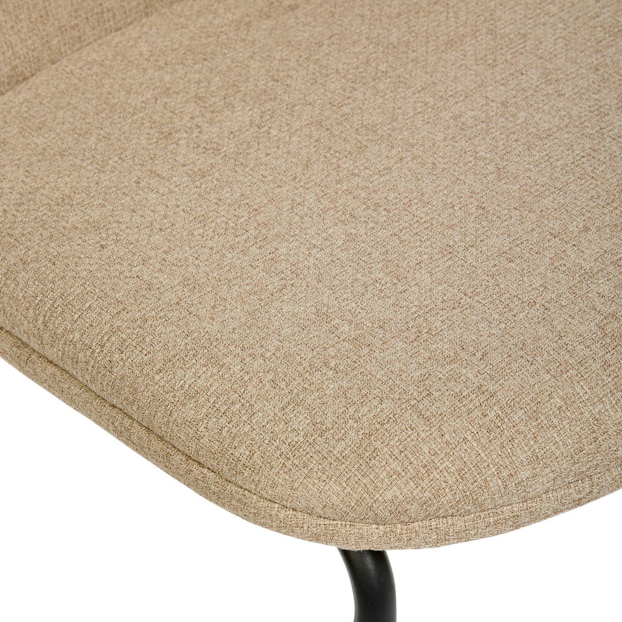 Voir la diapositive 3 : TOILINUX Lot de 4 chaises en tissu et pieds métal neora