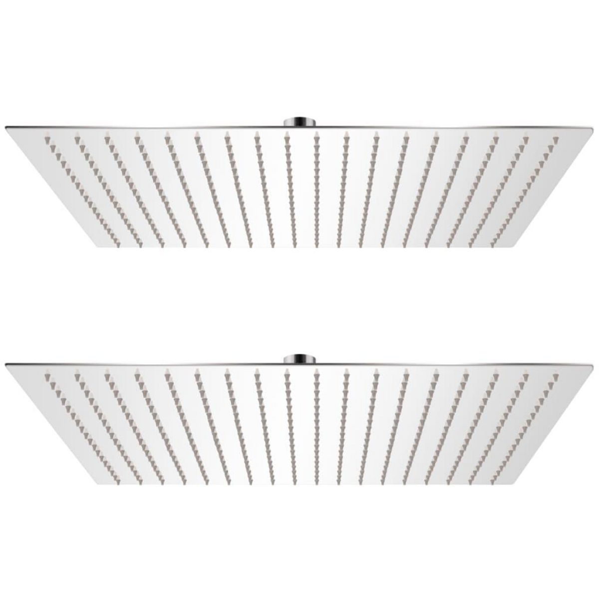 VIDAXL Pomme de douche plongeante 2 pcs Acier inoxydable 50x50 cm
