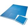 Voir la diapositive 1 : tectake Ensemble de 12 dalles carrées pour le sol 12 pièces avec 24 bordures bleu Set de 12