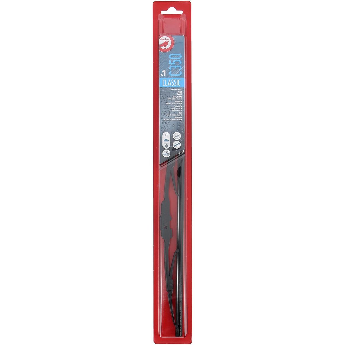 AUCHAN Balai d'essuie-glace C350 35cm pour FIAT HYUNDAI NISSAN TOYOTA KIA MAZDA