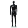Voir la diapositive 4 : VIDAXL Mannequin homme corps complet base verre Noir brillant 185 cm