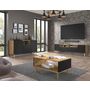 Voir la diapositive 5 : BEST MOBILIER Velato - meuble tv - effet bois et noir - 195 cm