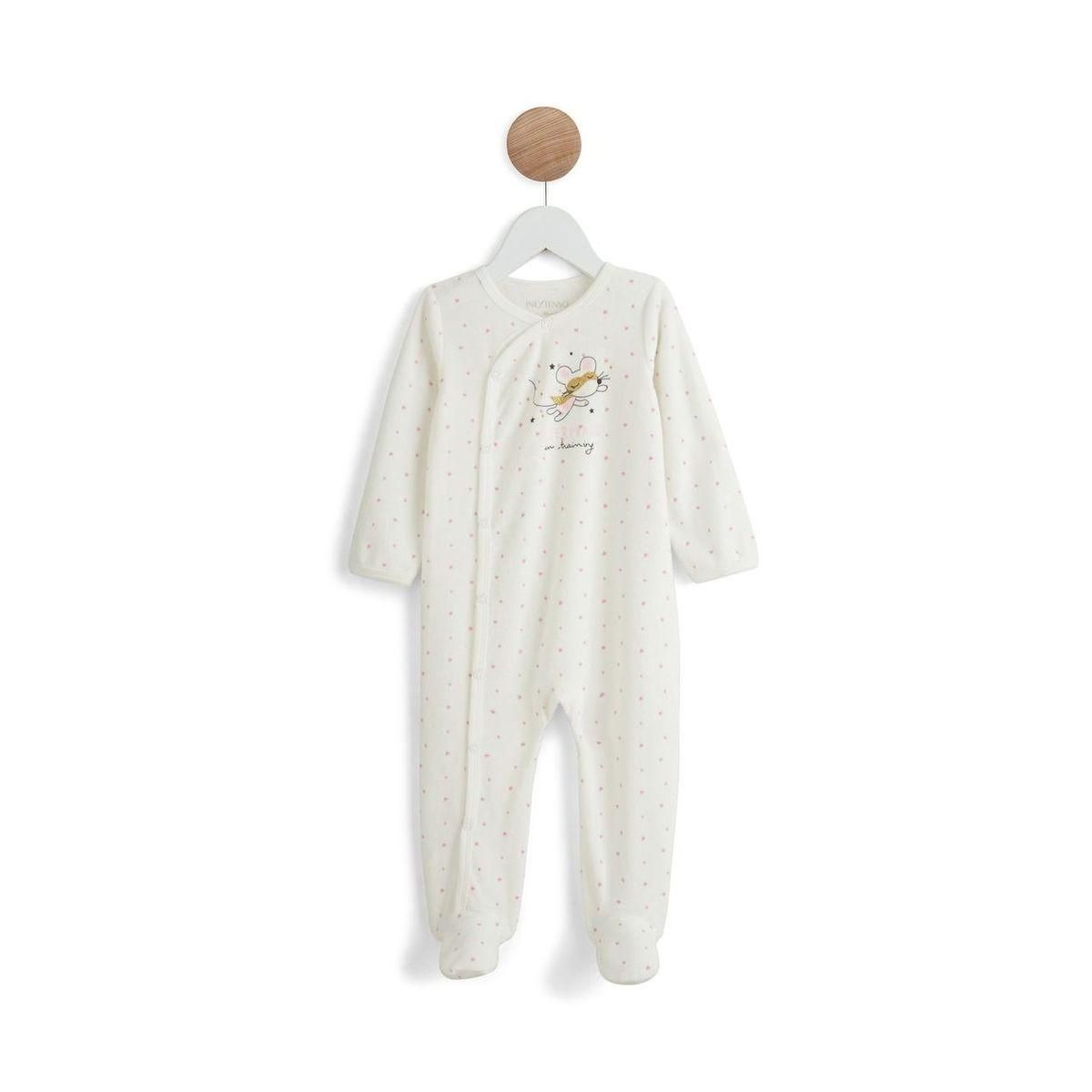 IN EXTENSO Dors bien velours de naissance super mouse bébé fille