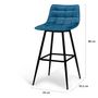 Voir la diapositive 6 : Lot de 4 tabourets chaises de bar assise velour pieds métal SIA