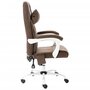 VIDAXL Chaise de bureau de massage Marron Tissu
