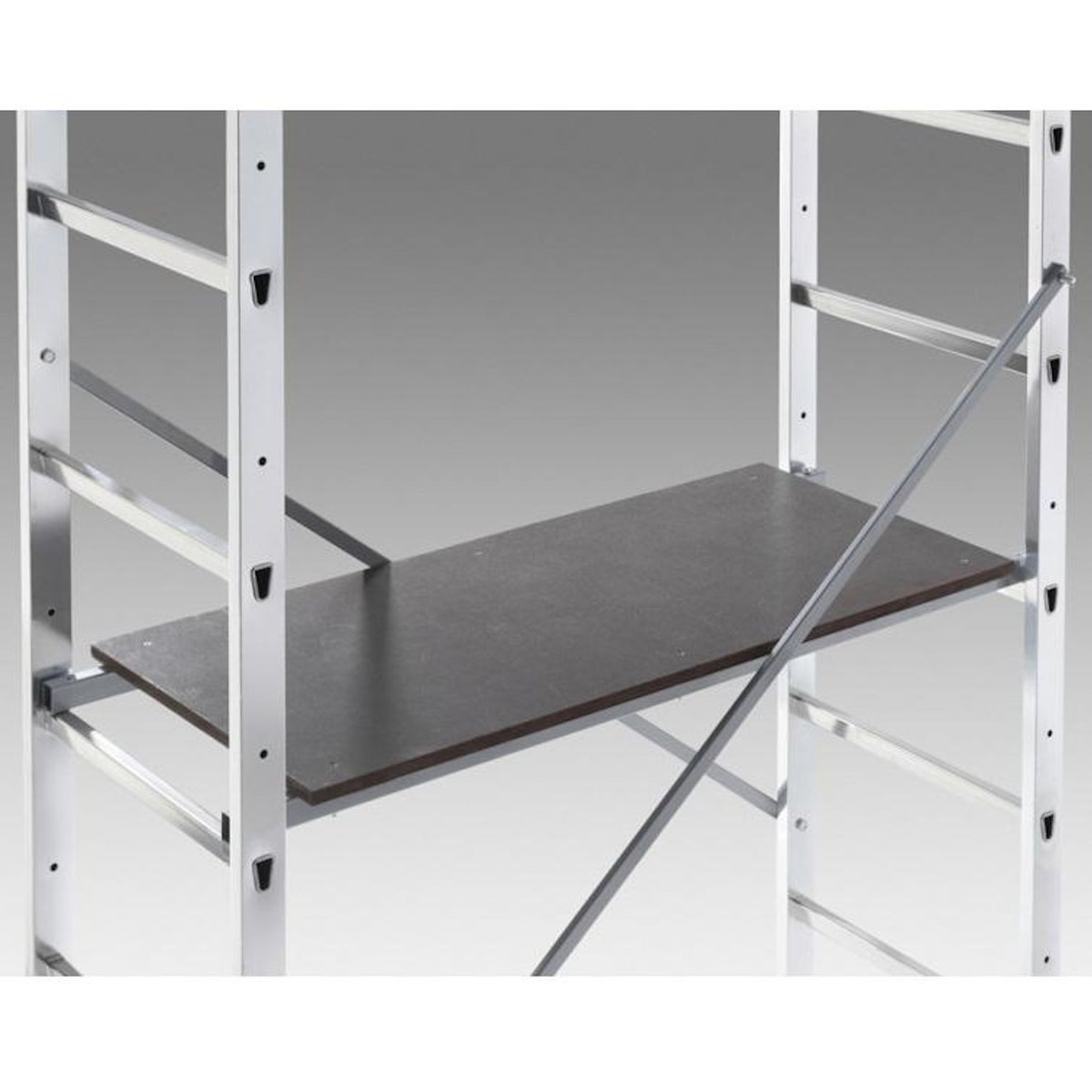 HAILO Echafaudage roulant d'escalier 3m en aluminium - HOBBYSTEP H3