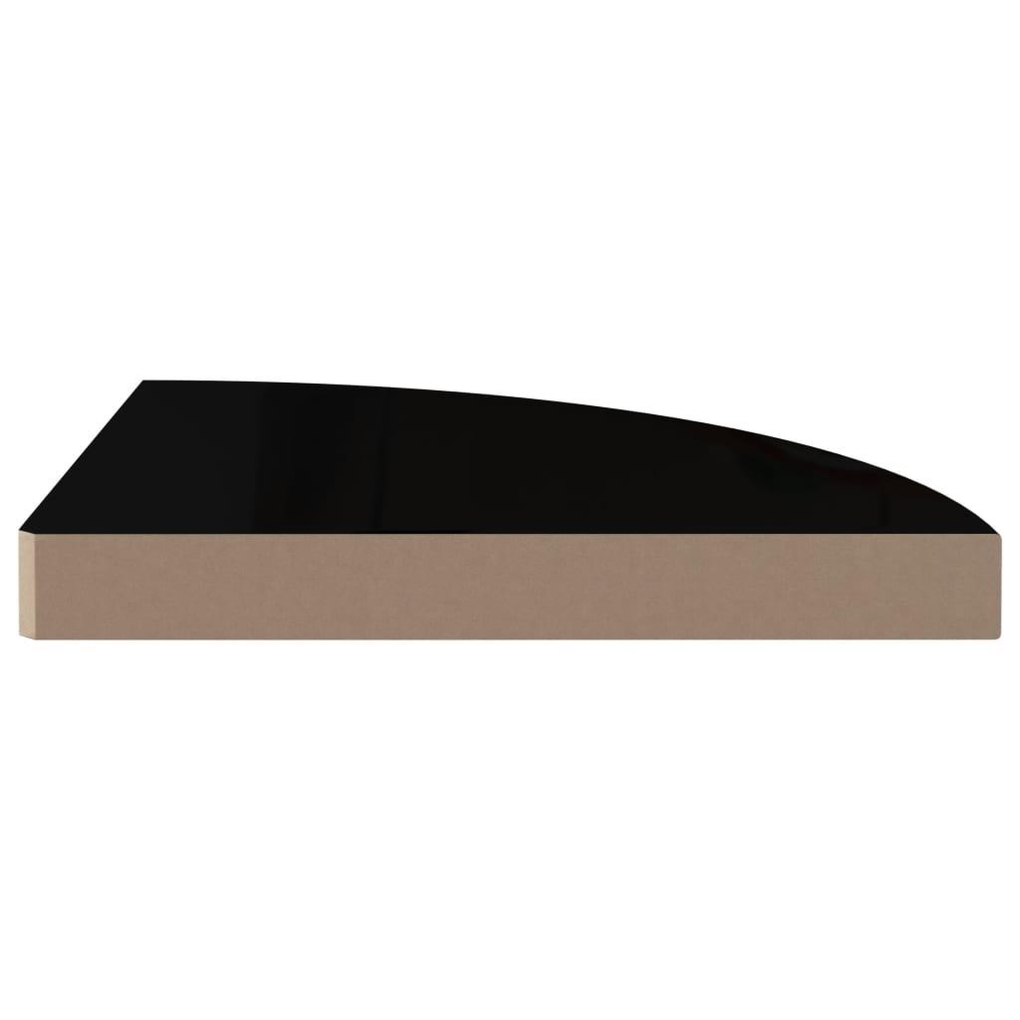 Voir la diapositive 5 : VIDAXL Etageres d'angle flottantes 2pcs noir brillant 35x35x3,8 cm MDF