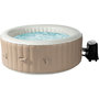 Voir la diapositive 1 : Habitat et Jardin Spa gonflable  4 places  Santorin  - 180 x 180 x 65 cm - Taupe