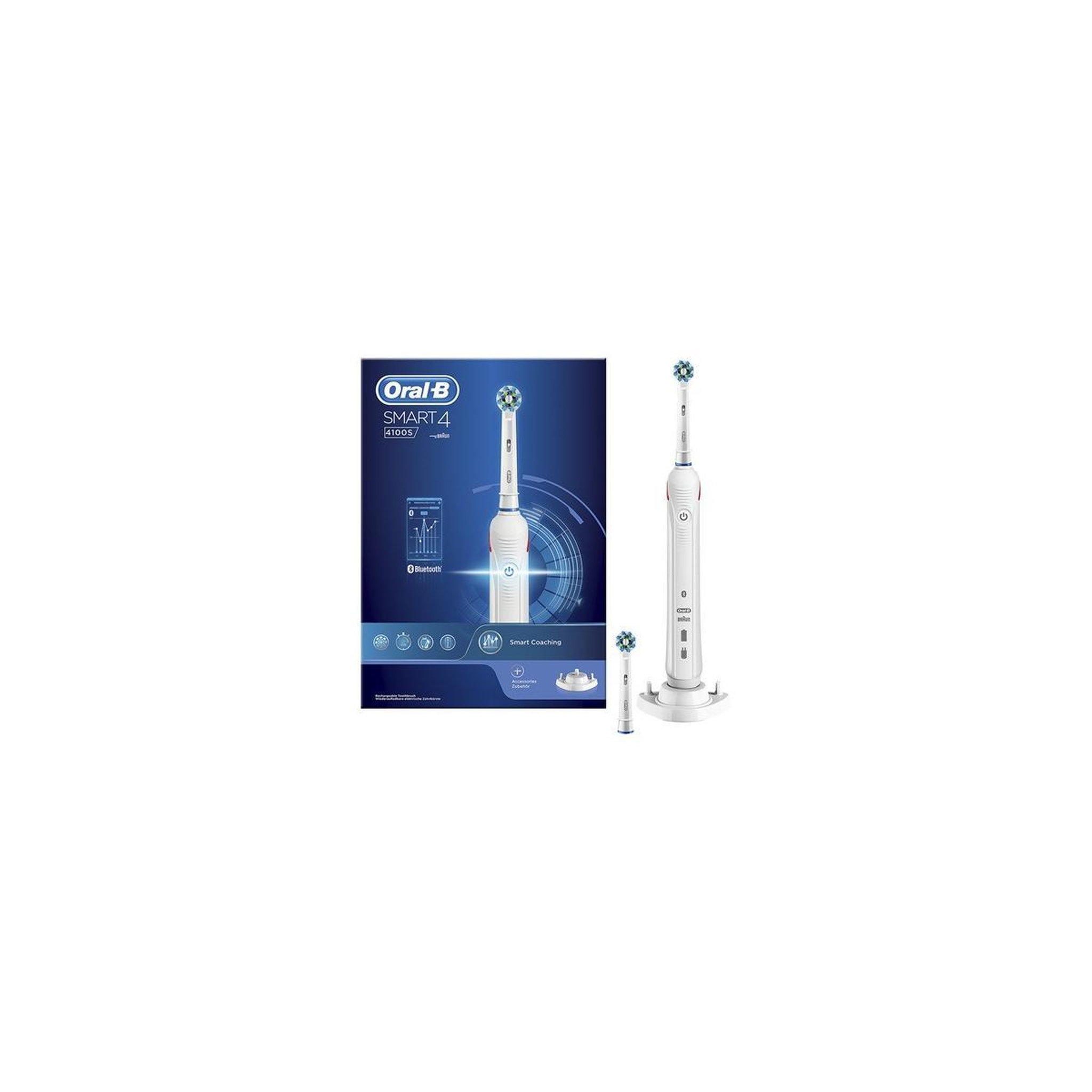 Voir la diapositive 1 : ORAL B Oral-B Smart 4 4100S Adultes Brosse à dents rotative oscillante Blanc