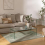 Voir la diapositive 3 : ATMOSPHERA Table Basse en Verre  Lenia  110cm Transparent