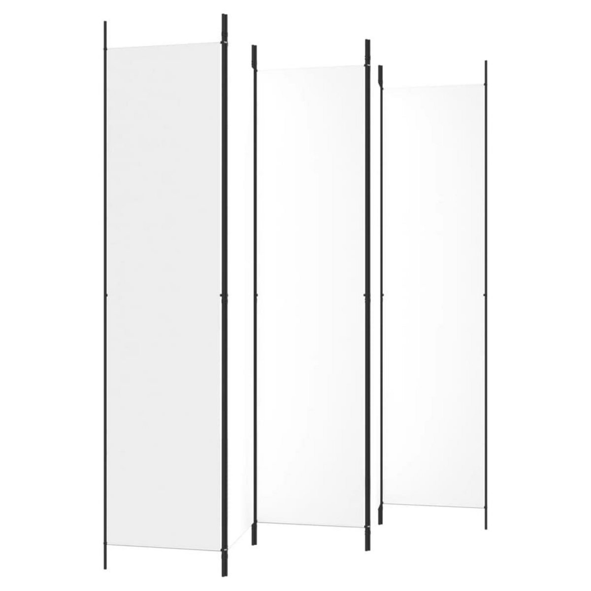 VIDAXL Cloison de separation 5 panneaux Blanc 250x220 cm Tissu