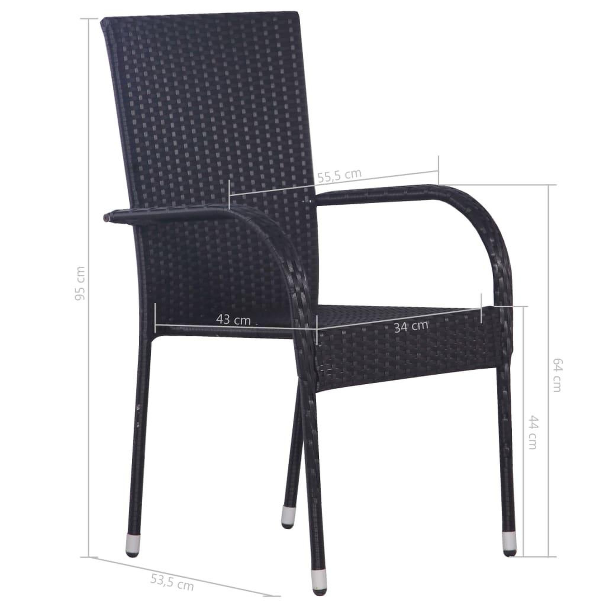Voir la diapositive 6 : VIDAXL Ensemble a manger de jardin 9 pcs Resine tressee Noir
