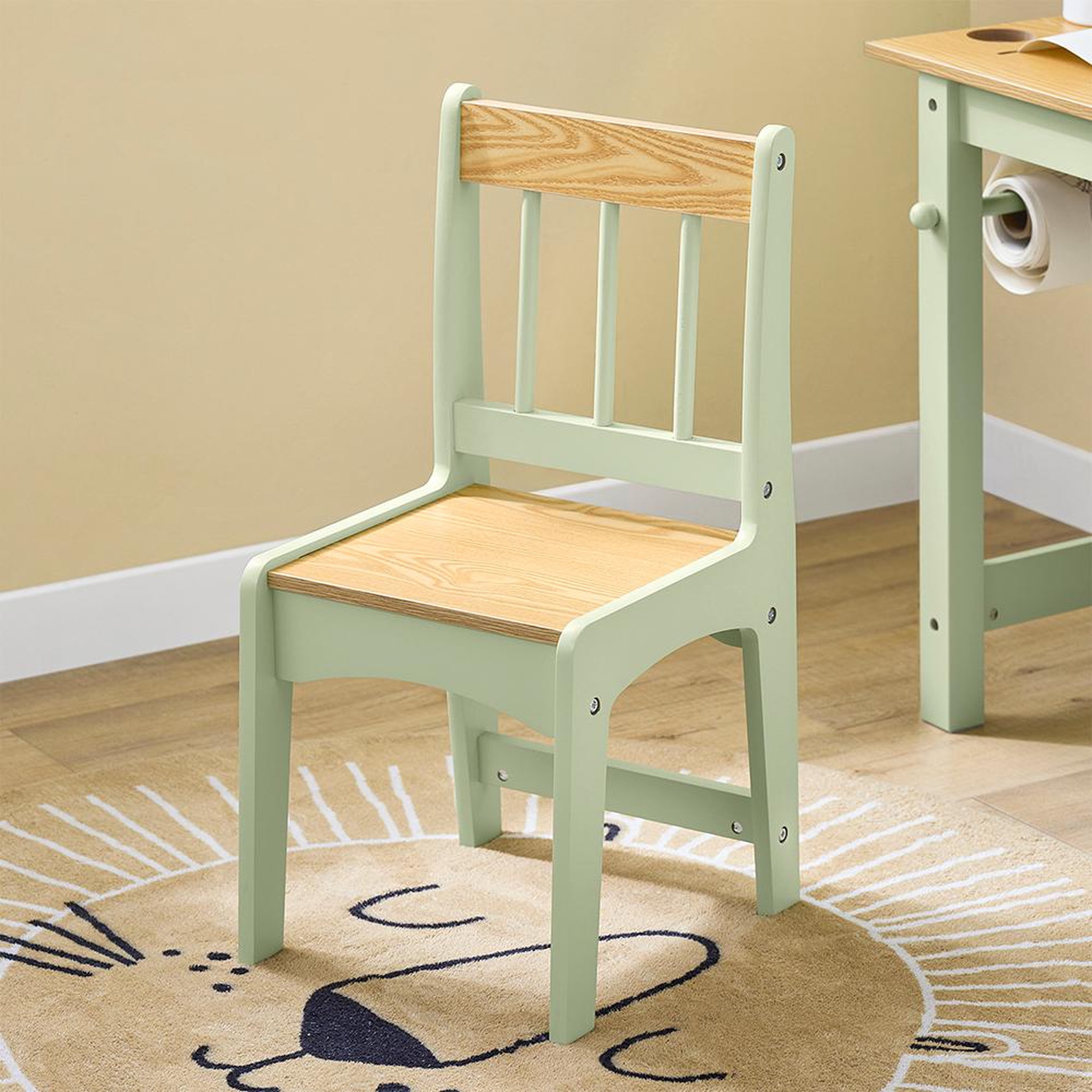 Voir la diapositive 5 : SOBUY SoBuy - Ensemble Table Et Chaise Enfant avec 2 étagères - Nordique - KMB60