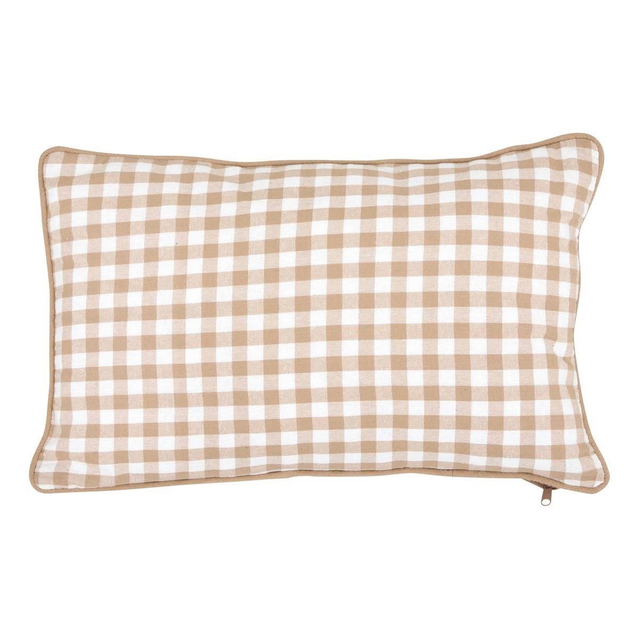 ATMOSPHERA Coussin déco imprimé vichy  groove  30x50cm beige