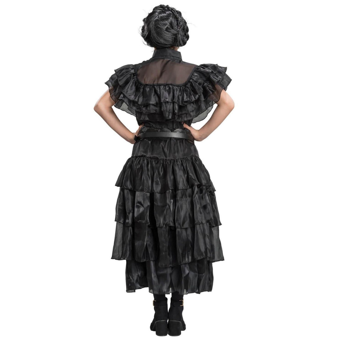 CHAKS Robe de bal noire - Mercredi - Fille - 11/12 ans (145 à 152 cm)