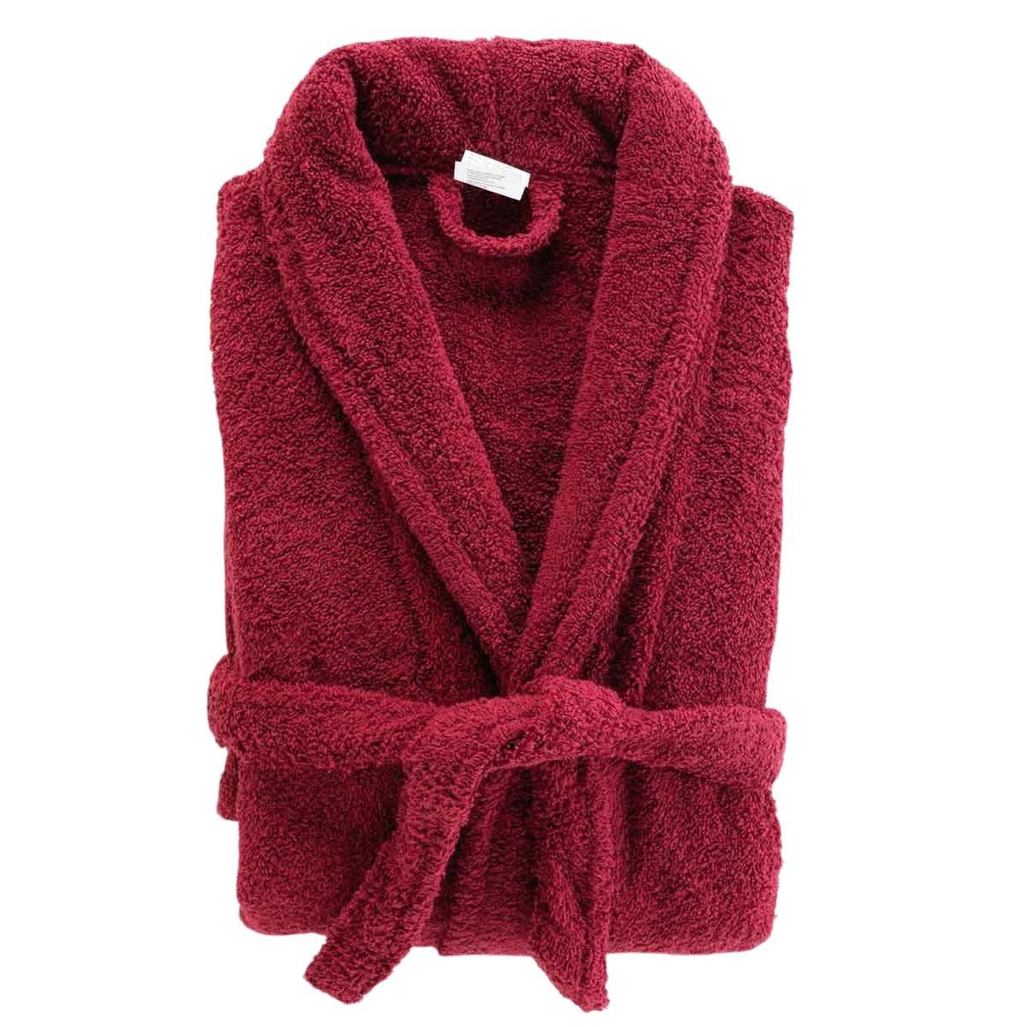 Douceur d'Intérieur Peignoir col châle en coton  tendresse  rubis