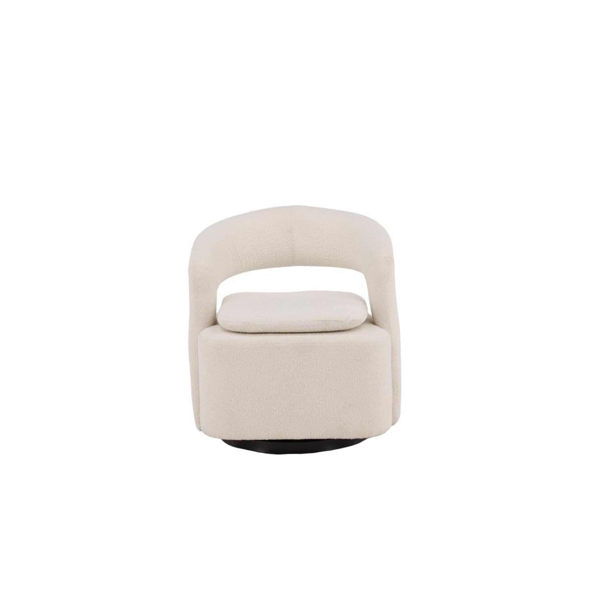 Voir la diapositive 2 : Paris Prix Fauteuil design bouclette  laurel  71cm blanc
