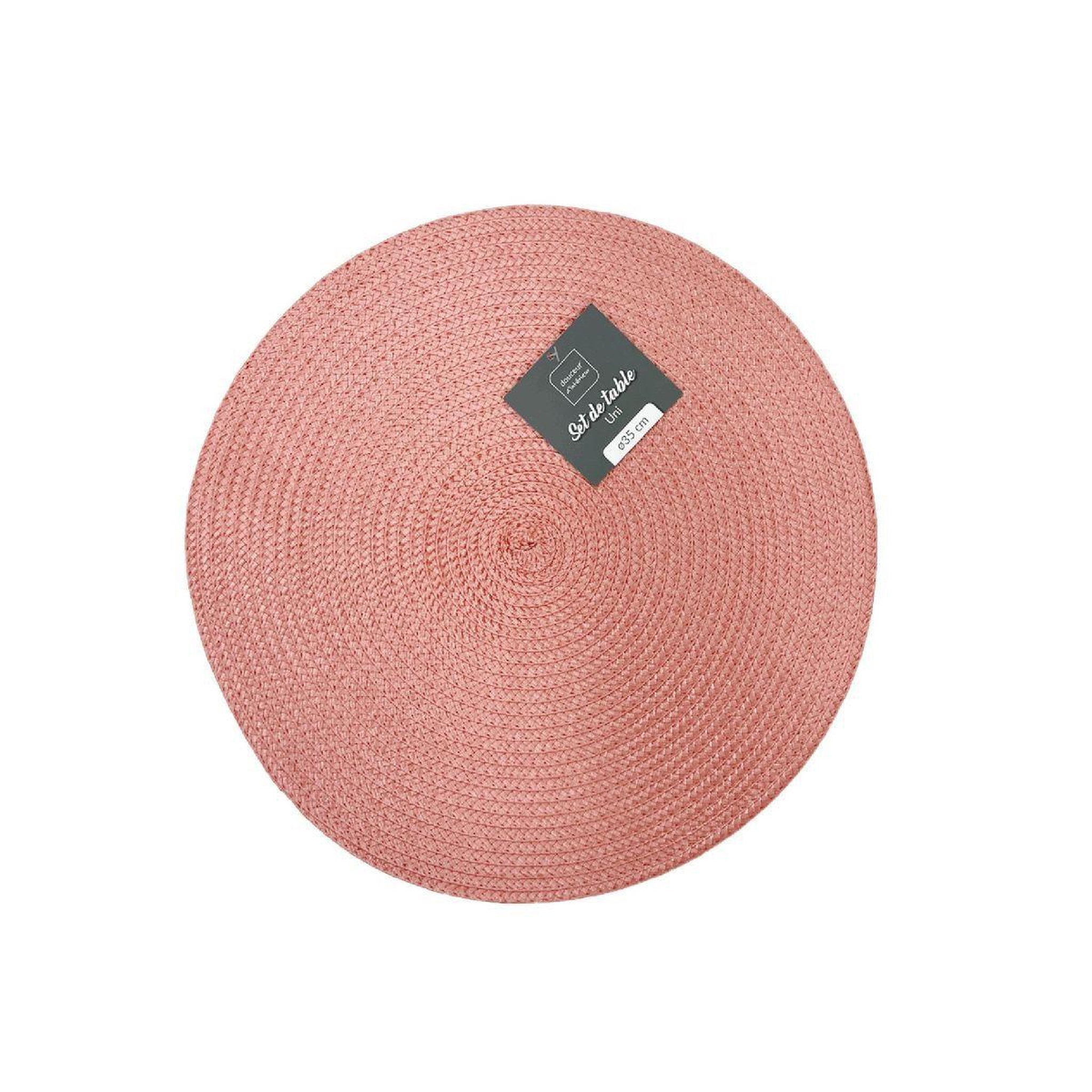 Voir la diapositive 2 : Douceur d'Intérieur Set de table uni  zebulon  35cm pêche