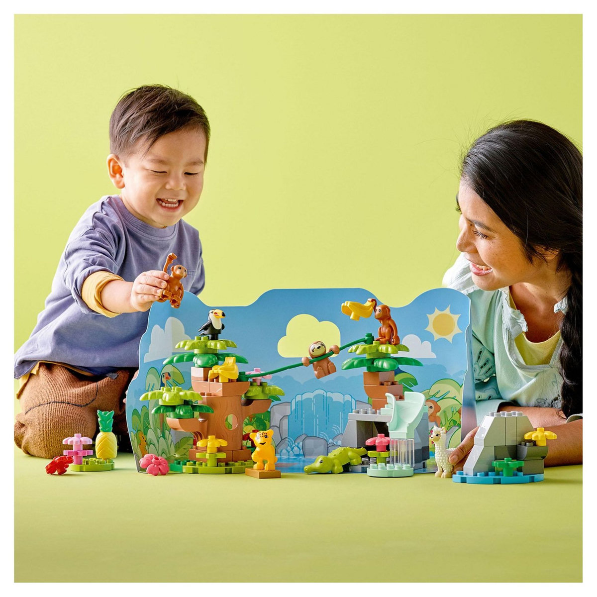 LEGO Duplo 10973 Les animaux sauvages d'Amérique du Sud, Jouet Enfant 2 Ans, avec Crocodile