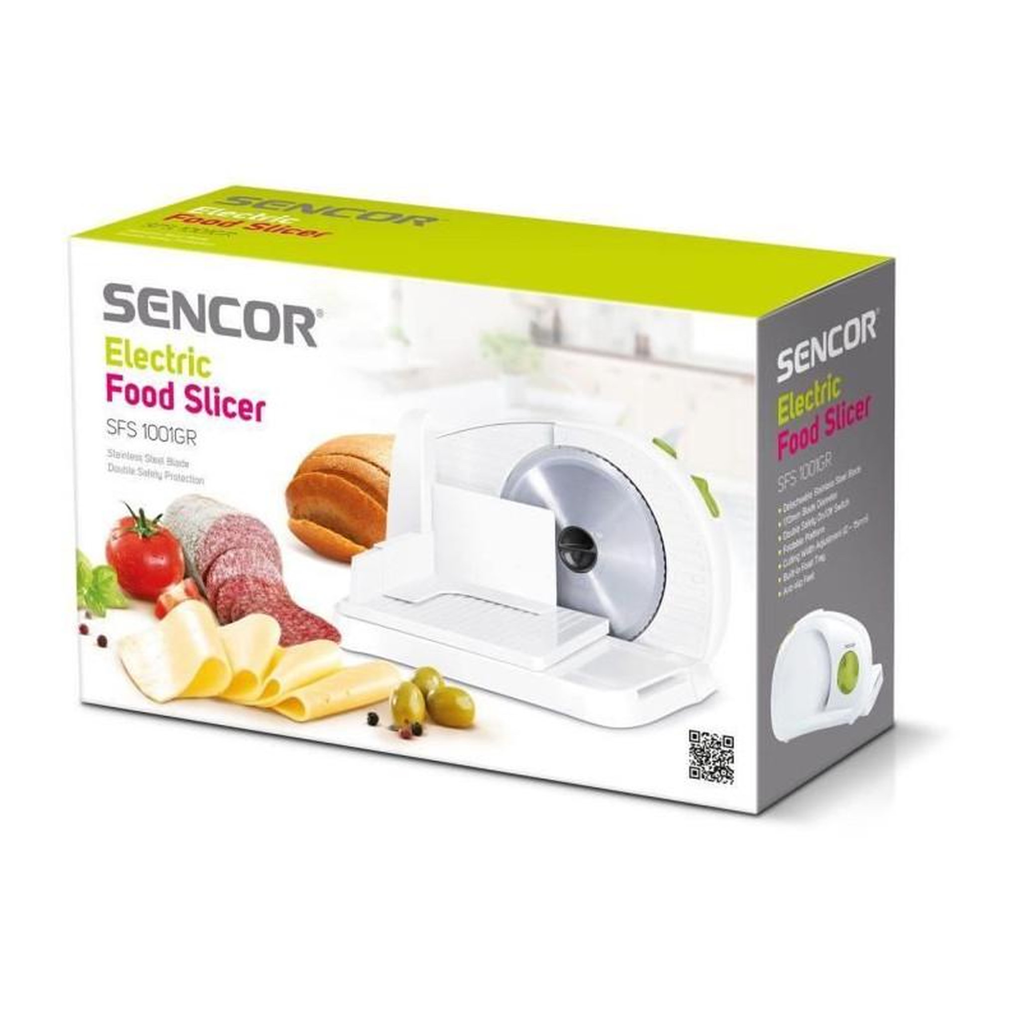 Voir la diapositive 4 : SENCO Trancheuse électrique - SENCOR - SFS 1001GR - 100 W - Blanc / Vert