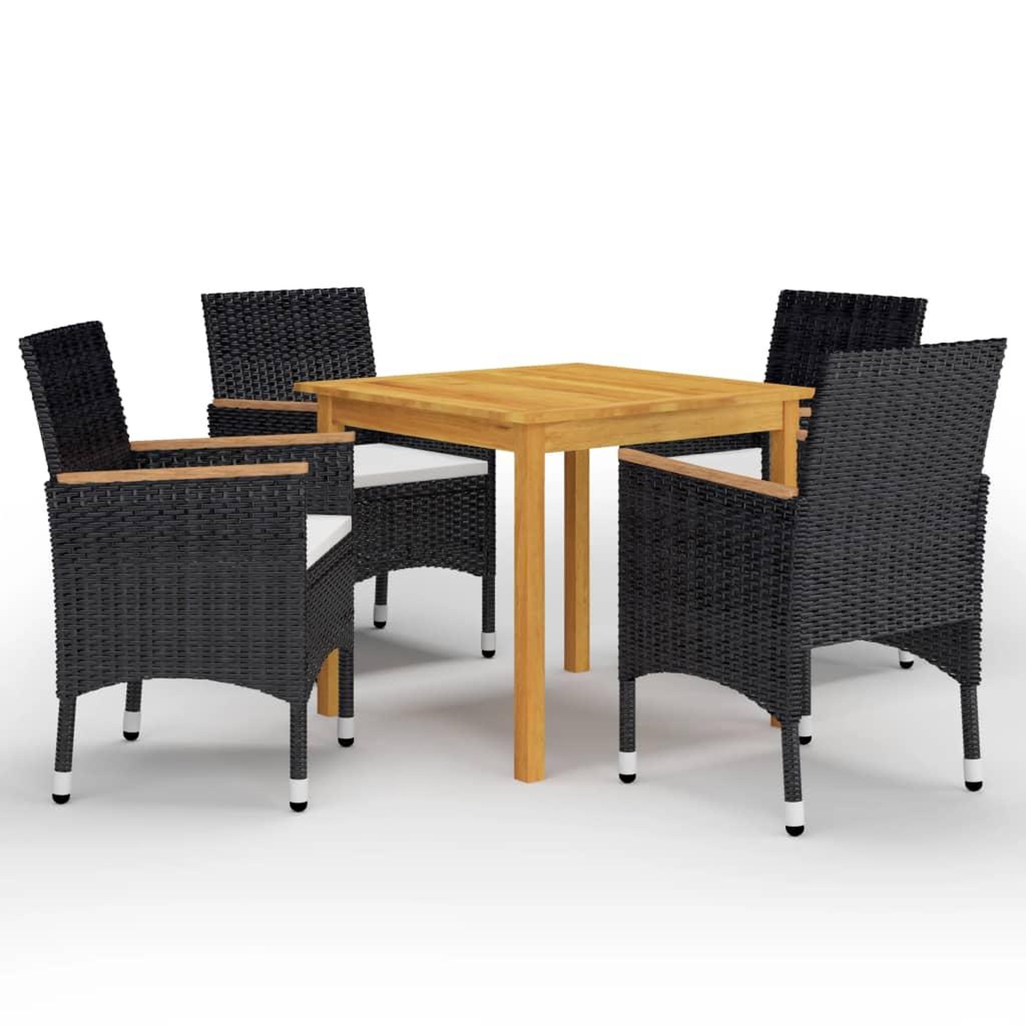 Voir la diapositive 1 : VIDAXL Ensemble a manger de jardin 5 pcs Noir