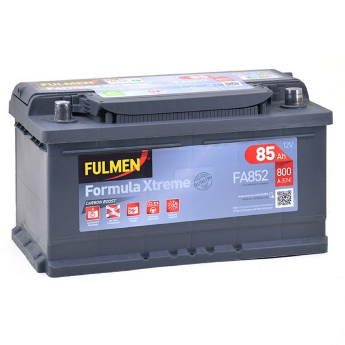 FULMEN Batterie FULMEN Formula XTREME FA852 12v 85AH 800A pas cher 