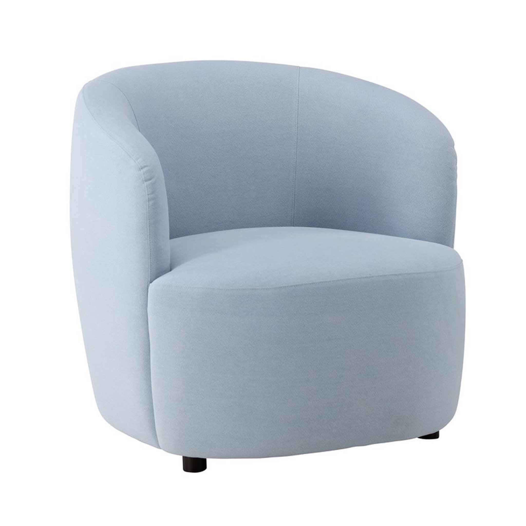 Paris Prix Fauteuil design effet lin  bobbo  85cm bleu clair