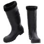 Voir la diapositive 2 : VIDAXL Bottes de pluie avec chaussettes amovibles noir taille 43 PVC