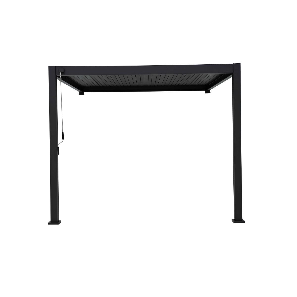 OMBREA Pergola Bioclimatique adossée (2pieds) 3x3,6m anthracite OMBREA®