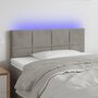 Voir la diapositive 1 : VIDAXL Tete de lit a LED Gris clair 90x5x78/88 cm Velours